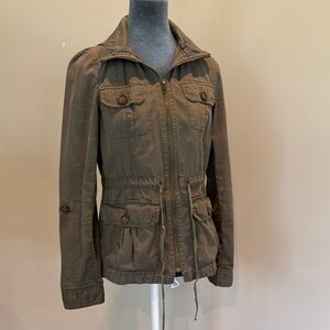 Rubbish Brown Utility Jacket with Adjustable Fit